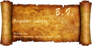 Bogdán Imola névjegykártya